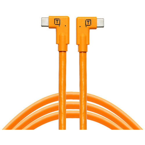Tether Tools TetherPro Dual Right-Angle USB-C Cable (15', High-Visibility Orange) Tether Tools TetherPro Dual Right-Angle USB-C Cable (15', High-Visibility Orange)